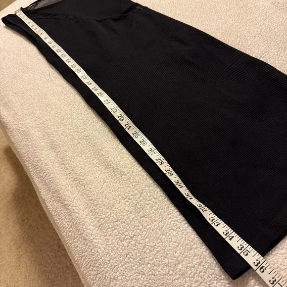 Intimately Free People Black Hide and Seek Ribbed Mesh Bodycon Dress Sleeveless - Picture 8 of 14